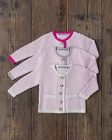Alicia Adams Alpaca Salzburg Cardigan, alpaca baby clothes, alpaca sweater, baby alpaca sweater, alpaca clothing, light pink alpaca sweater