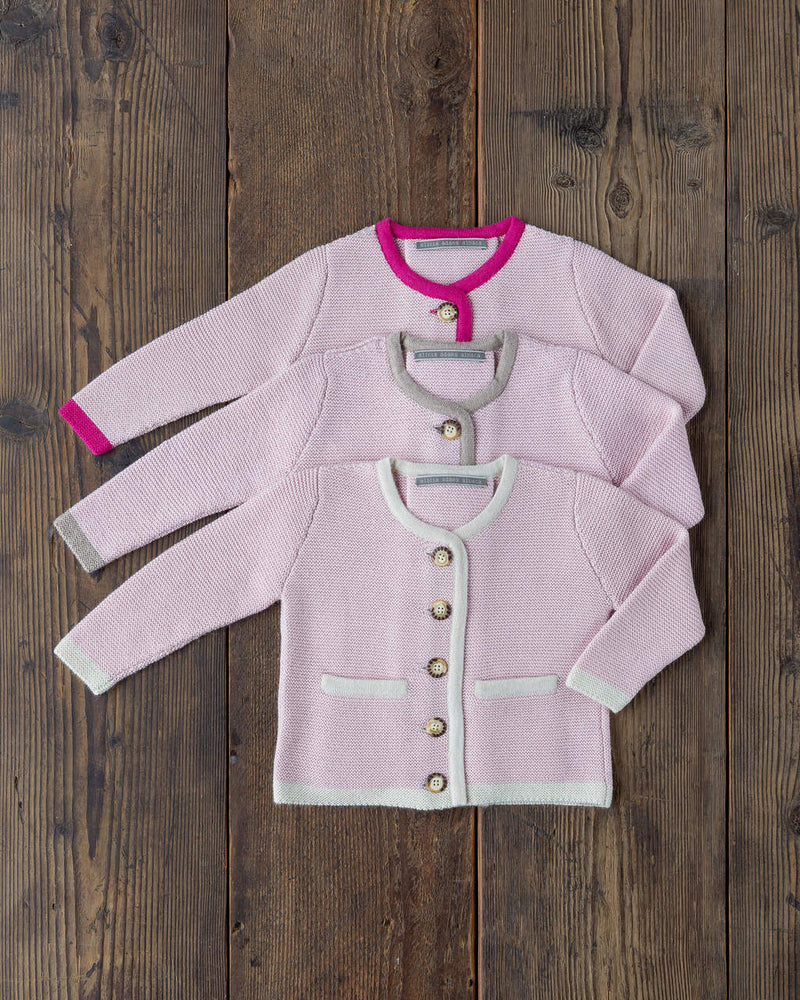 Alicia Adams Alpaca Salzburg Cardigan, alpaca baby clothes, alpaca sweater, baby alpaca sweater, alpaca clothing, light pink alpaca sweater