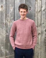 Alicia Adams Alpaca Mens Crew Neck Sweater, mens alpaca wool sweater, alpaca sweater mens, alpaca clothing, alpaca sweater, pink grapefruit alpaca crew neck sweater